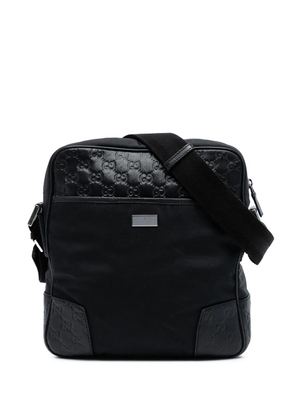 Gucci Pre-Owned 2016-2025 Guccissima Trimmed Nylon crossbody bag - Black