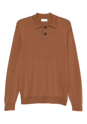Ballantyne long-sleeve polo shirt - Brown