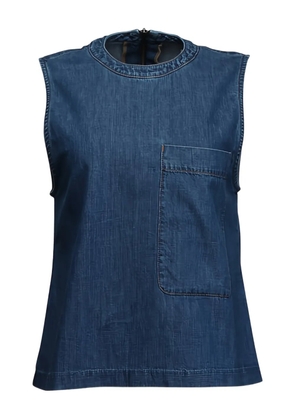 TWP Mikala chest-pocket top - Blue