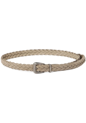 Brunello Cucinelli braided leather belt - Neutrals