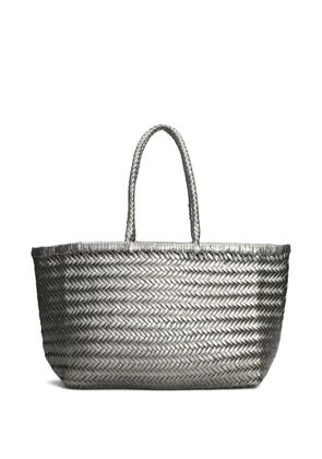 DRAGON DIFFUSION woven handle tote bag - Silver