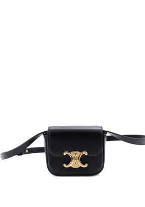 Celine Pre-Owned Triomphe Shoulder Bag Smooth Calfskin Mini crossbody bag - Black