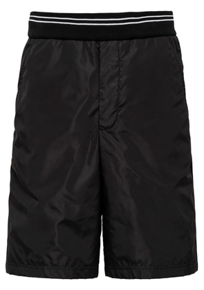 Prada triangle-logo piqué bermuda shorts - Black