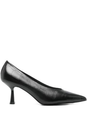 Bibi Lou 70mm pointed textured pumps - Black