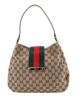 Gucci Pre-Owned New Ladies Web GG Canvas Medium hobo bag - Brown