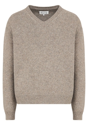 Maison Margiela speckle-knit wool jumper - Neutrals