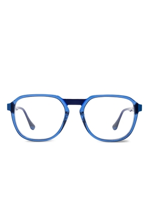 Xavier Garcia Design round-frame glasses - Blue