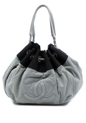 CHANEL Pre-Owned 2009-2010 Lambskin Stretch Spirit Cabas tote bag - Grey
