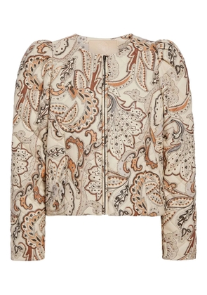 Marie Oliver Faison paisley-print padded jacket - Neutrals
