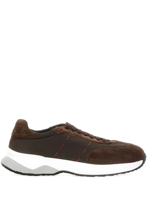 Kiton lace-up suede sneakers - Brown