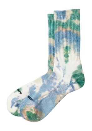 RoToTo tie-dye socks - White