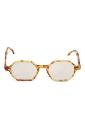 Kador Octagon geometric-frame glasses - Brown