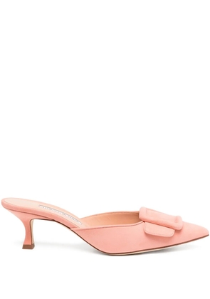 Manolo Blahnik 50mm Maysale mules - Pink