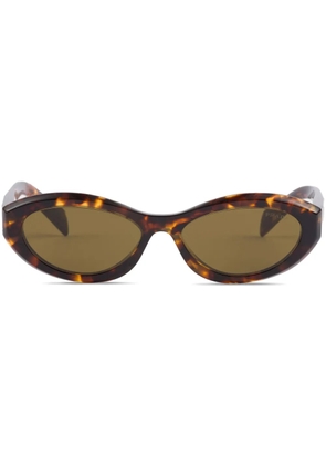 Prada Eyewear Symbole oval-frame sunglasses - Brown