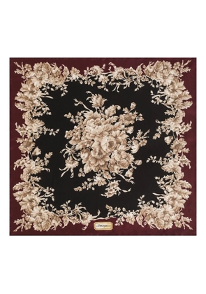 Dolce & Gabbana floral-print silk scarf - Red