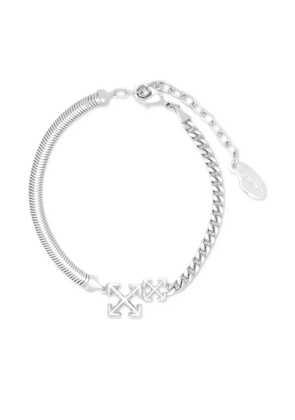 Off-White double-Arrow chain bracelet - Silver