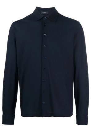Herno spread-collar cotton shirt - Blue
