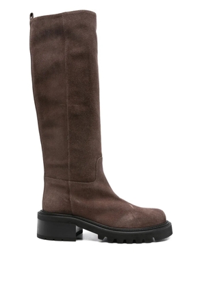 Via Roma 15 45mm suede boots - Brown