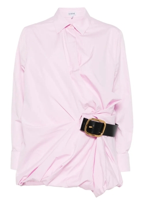 LOEWE belted ruched shirt - Pink