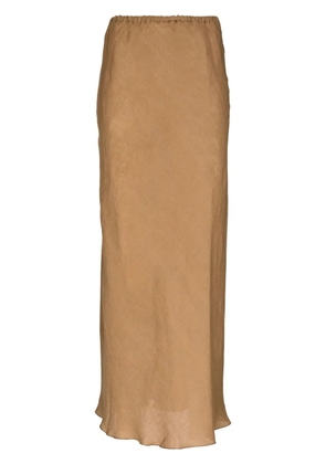 Baserange Dydine linen maxi skirt - Brown