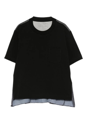 sacai layered crew-neck T-shirt - Black