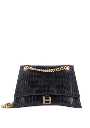 Balenciaga Pre-Owned Crush Chain Flap Bag Leather Medium shoulder bag - Black