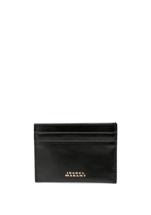 ISABEL MARANT Chiba leather card holder - Black