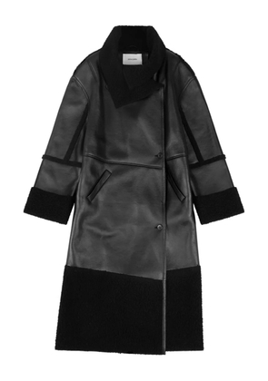 ENTIRE STUDIOS shearling long coat - Black