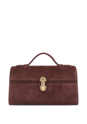 Savette Symmetry suede pochette - Brown