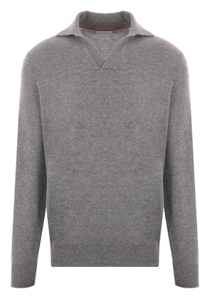 Brunello Cucinelli cashmere polo jumper - Grey