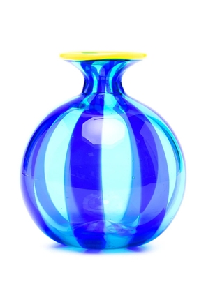 La DoubleJ Ciccio striped glass vase (11.5cm) - Blue