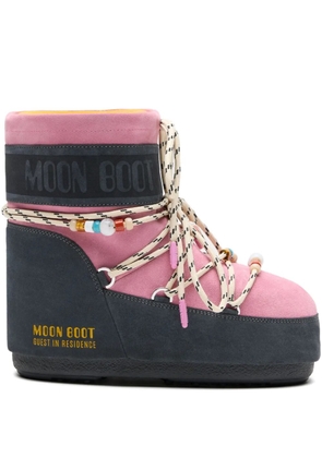 Moon Boot beaded suede boots - Grey