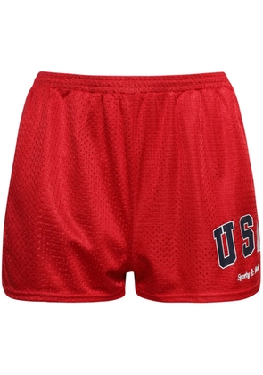 Sporty & Rich USA mesh shorts - Red