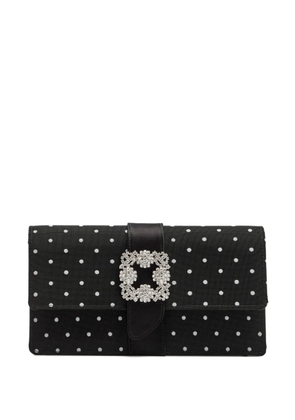 Manolo Blahnik CAPRI polka-dot clutch - Black