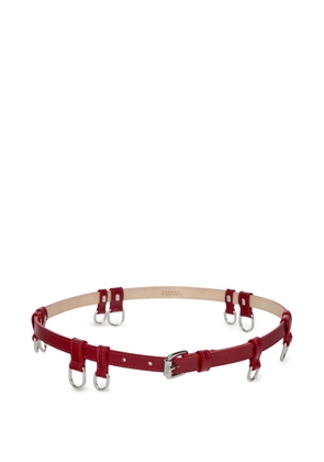 ISABEL MARANT leather rings-detailing belt - Red