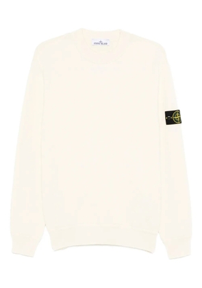 Stone Island logo-patch crew-neck sweater - Neutrals