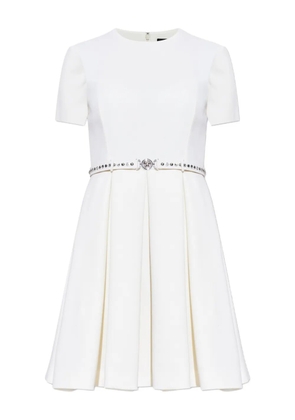 Versace logo-detail mini dress - White