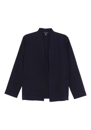 Eileen Fisher puckered high-collar jacket - Blue