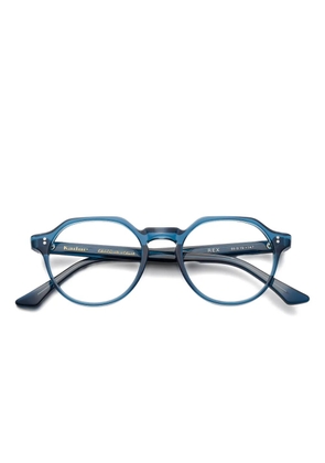 Kador round-frame rivet-detail glasses - Blue