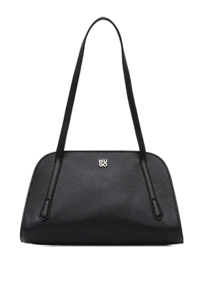 HUGO logo-plaque shoulder bag - Black