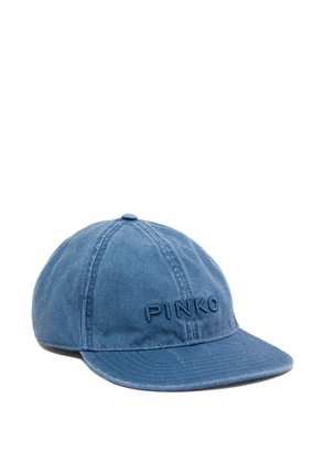 PINKO Embroidered cotton hat - Blue