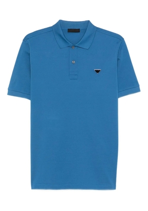Prada triangle-logo polo shirt - Blue