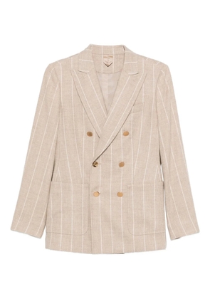 Max Mara striped double-breasted blazer - Neutrals
