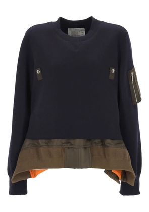sacai patch sweatshirt - Blue