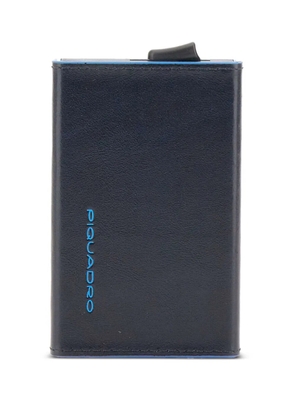 PIQUADRO sliding-system leather cardholder - Blue