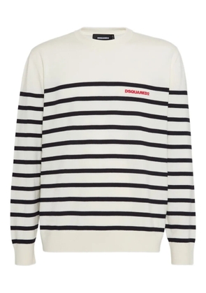 DSQUARED2 striped jumper - White