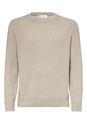 Brunello Cucinelli crewneck cashmere jumper - Neutrals