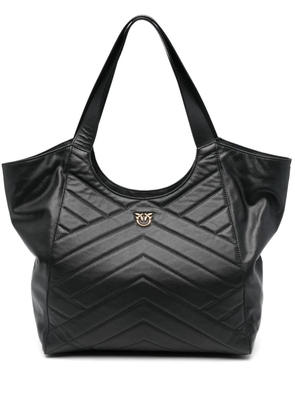 PINKO chevron-quilted tote bag - Black