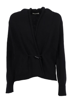 Kangra belted wool cashmere cardigan - Black