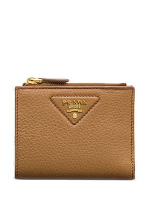 Prada small grained-leather wallet - Brown